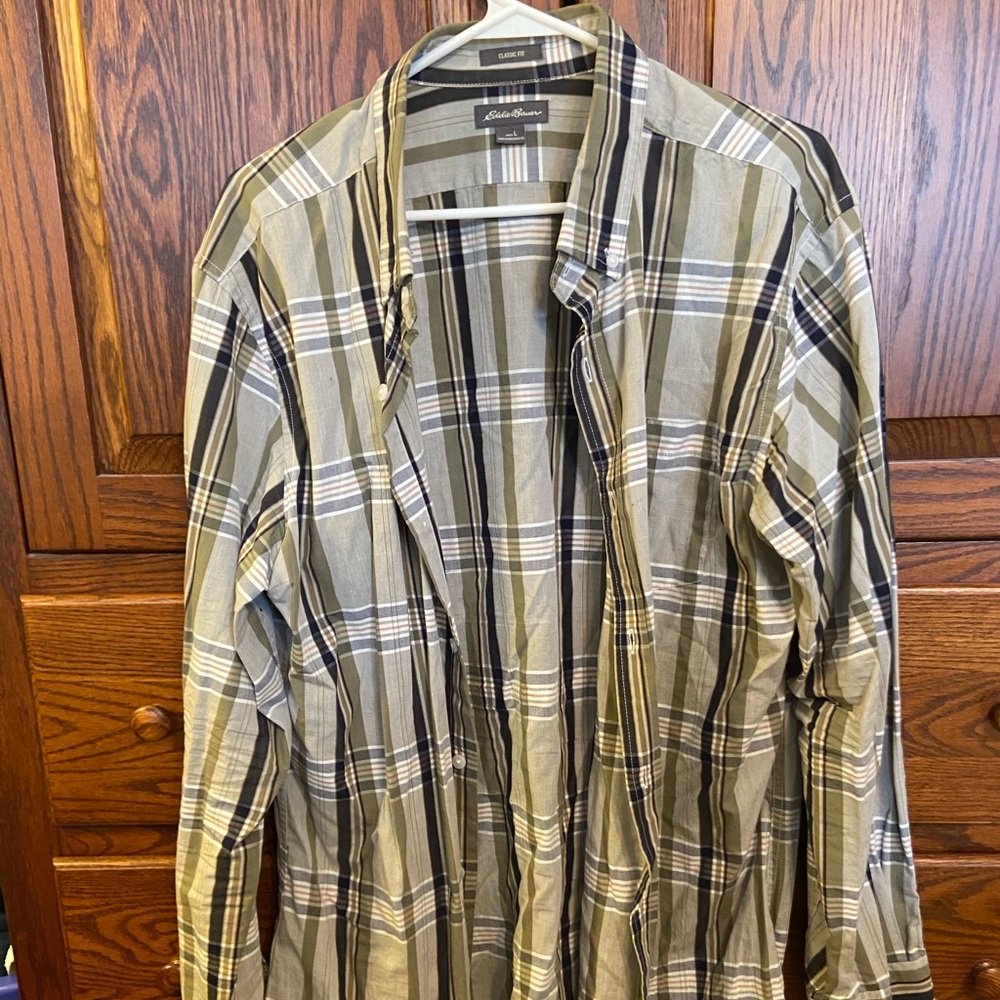 Eddie Bauer plaid dress shirt